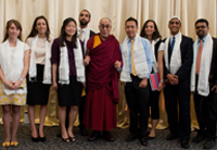 His Holiness the XIV Dalai Lama with UCI Dalai Lama Scholars