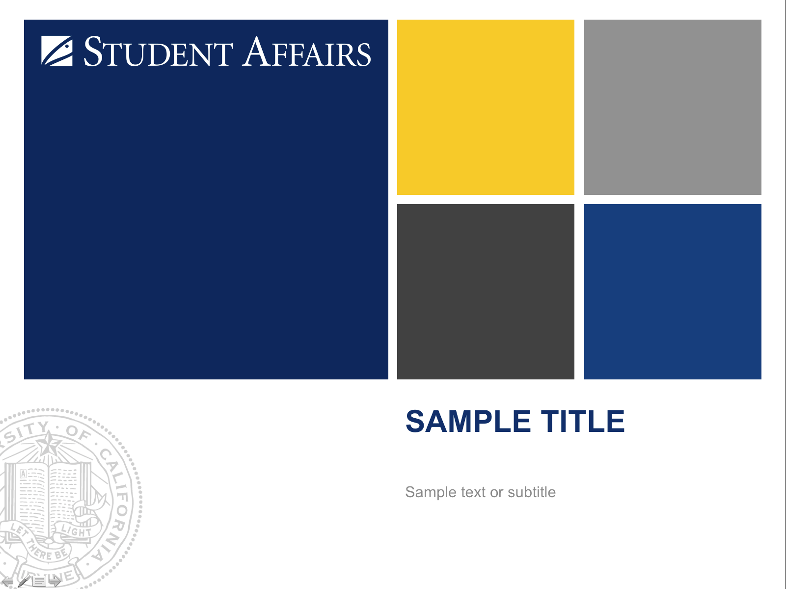 Student Affairs Powerpoint Template: Grid