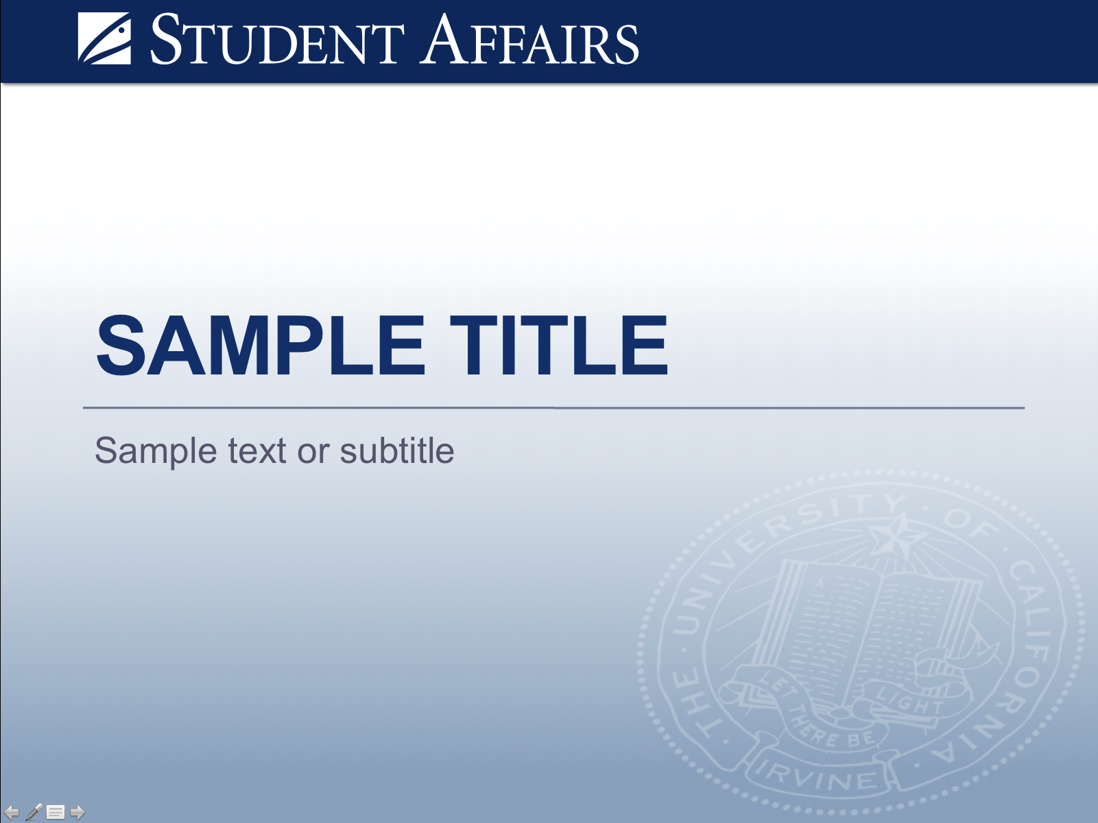 Student Affairs Powerpoint Template: Seal