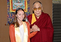 His Holiness the XIV Dalai Lama with Rebecca Westerman Hendrickson